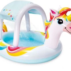 Intex Θαλάσσια Φουσκωτή Παιδική Πισίνα Μονόκερος 254x132x109εκ (58435)
