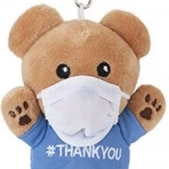 PMS Μπρελόκ Clip Αρκουδάκι Thank You Με Μάσκα (441064)